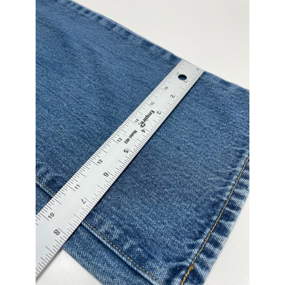 Lands End Straight Leg Jambes Droites High Waisted Jeans Denim Blue Womens 12‎ - Picture 10 of 10